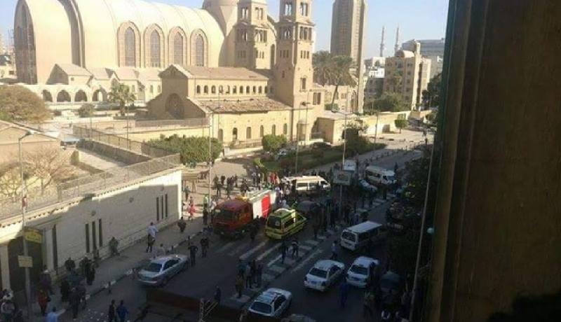 بالفيديو..لحظات قبيل وقوع تفجير كنسية البطريسية