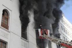 حريق بالمركز الهاتفي للبريد المركزي تزامنا مع زيارة هولاند