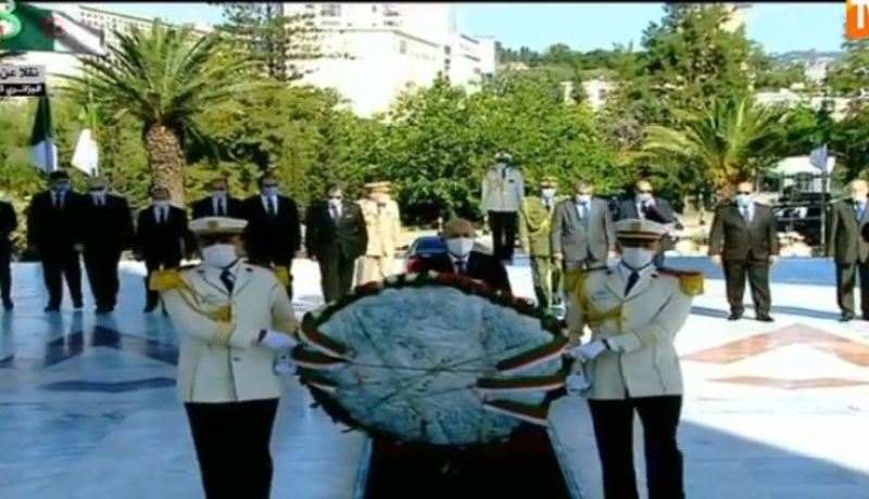 رئيس الجمهورية يترحم على أرواح الشهداء بمقام الشهيد