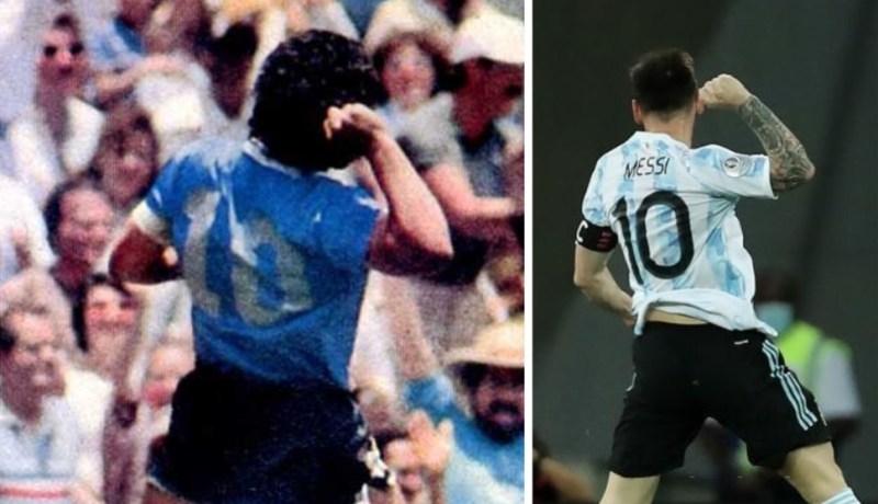 ميسي يُقلد إحتفالية “مارادونا” ويصنع الحدث عالميا