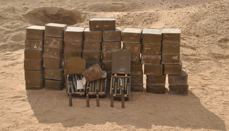 بالصور.. إكتشاف مخبأ يحتوي على 52 صندوقا من الذخيرة في برج باجي مختار