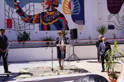 وزيرة الثقافة تُشرف على تدشين جدارية الصداقة بالمدرسة العليا للفنون