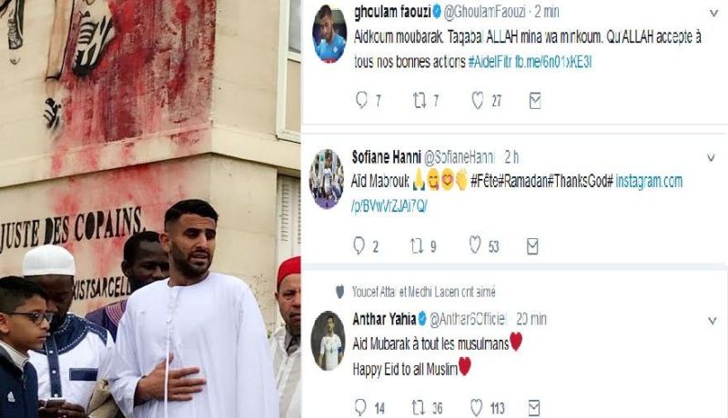 محرز ولاعبو المنتخب الوطني يهنؤون أنصار الخضر بمناسبة عيد الفطر
