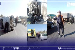 الشلف: 4 جرحى في اصطدام 3 سيارات بمنطقة المزاوات بالطريق السيار شرق-غرب