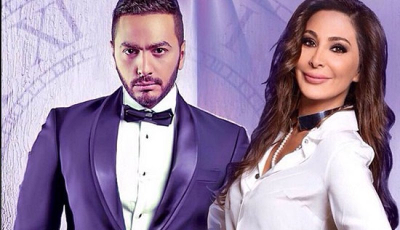 بالصور..”ورا الشبابيك” يجمع بين إليسا وتامر حسني لأول مرة