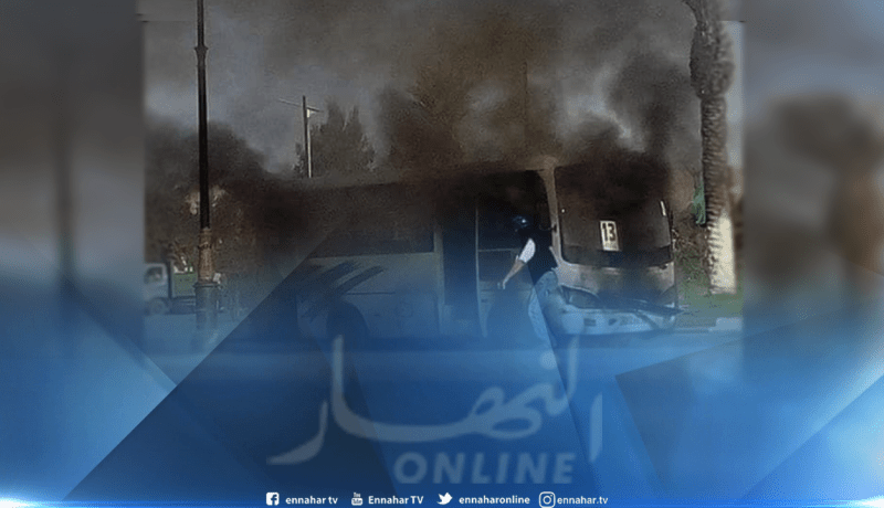  إحتراق حافلة لنقل المسافرين بالأغواط