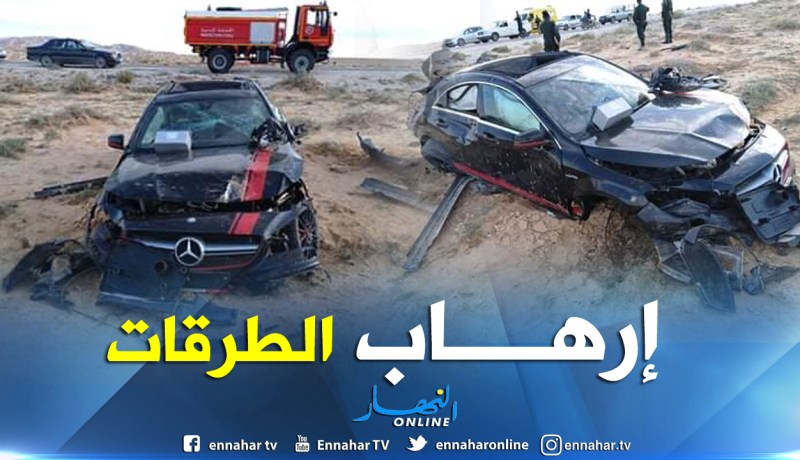 بالصور.. إنقلاب سيارة يخلف 4 جرحى بنقرين في تبسة