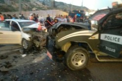 بالصور.. إصابة 3 جنود الاحتلال في حادث تصادم بسيارة فلسطينية