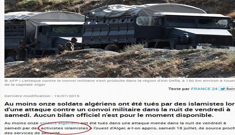 الإعلام الفرنسي يصف منفّذي مجزرة عين الدفلى بالنشطاء