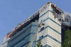 فيديو الحريق المهول  الذي شب في مصنع سامسونغ للالكترونيات في سطيف