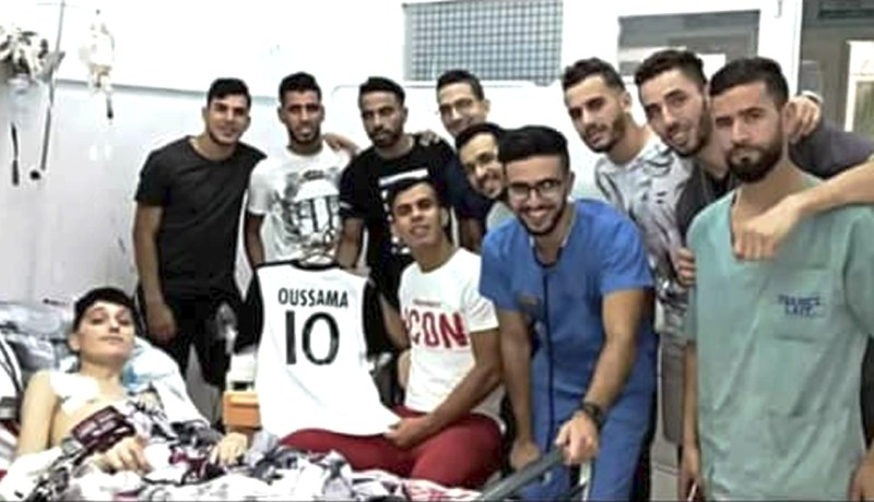 لاعبو الوفاق يزورون المناصر أسامة