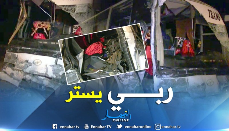 بالفيديو.. 10 جرحى في حادث اصطدام بين حافلة وشاحنة في المسيلة
