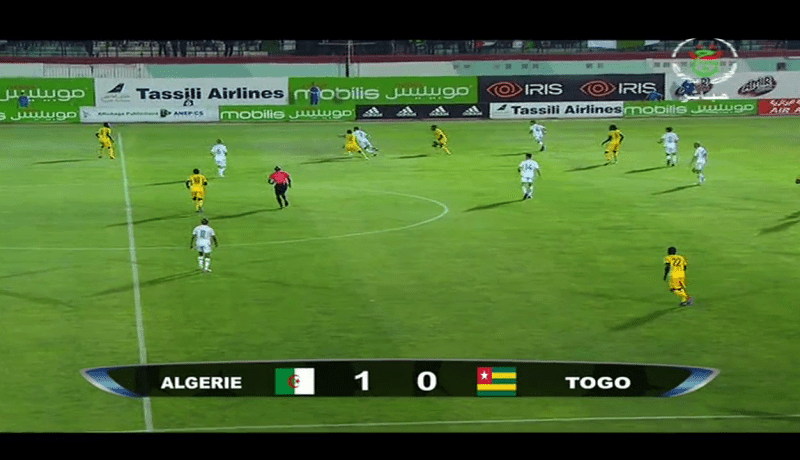 نهاية الشوط الأول بتفوق المنتخب الوطني على نظيره الطوغولي