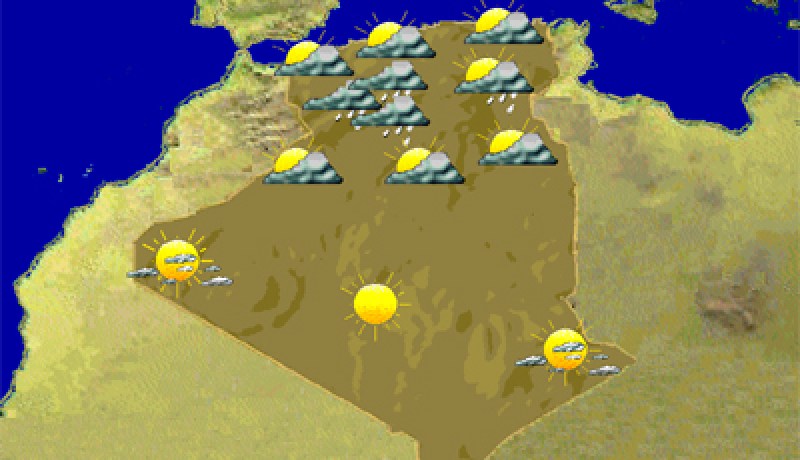 أمطار رعدية‮ ‬غزيرة في‮ ‬عشر ولايات شمالية خلال الـ‮84 ‬ساعة المقبلة