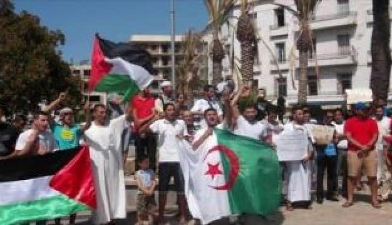 وقفة حاشدة بورقلة تنديدا بجرائم الاحتلال الصهيوني بقطاع غزة بفلسطين المحتلة