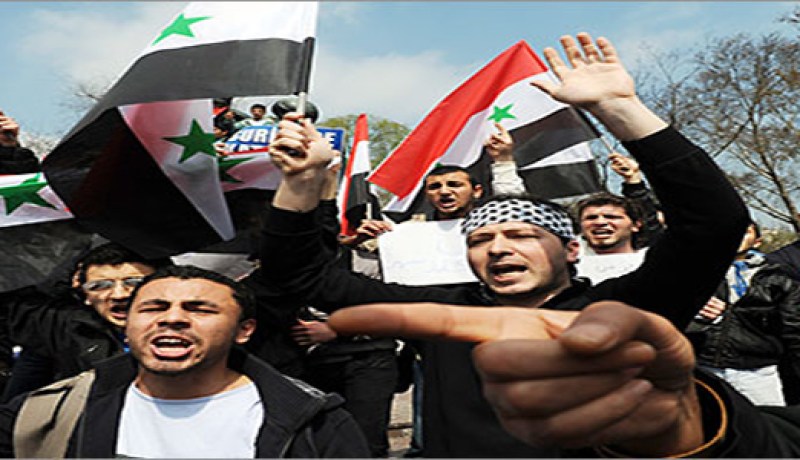 مئات الفلسطنيين يتظاهرون في غزة تاييدا للثورة السورية