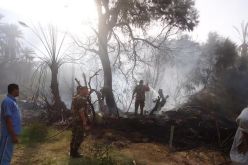 بالصور الجيش الشعبي الوطني يتدخل لإخماد حريق مهول  بجانت