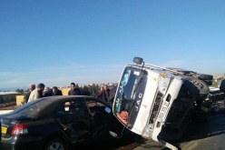 بالصور حادث مرور خطير في وهران والسائقين في حالة خطيرة