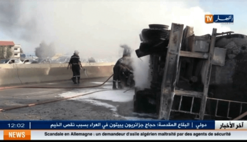 بالفيديو : انفجار شاحنة نقل الوقود بالطريق السريع في الدار البيضاء
