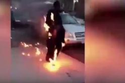 شاهد.. الرجل الناري في شوارع نيويورك