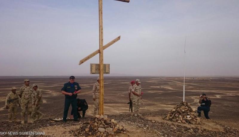 نصب تذكاري بموقع تحطم الطائرة الروسية