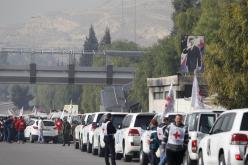 المساعدات الإنسانية تدخل الى بلدة مضايا السورية