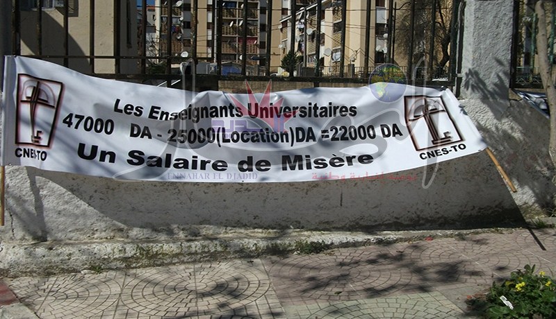 أساتذة الجامعة يتظاهرون في شوارع تـيزي وزو