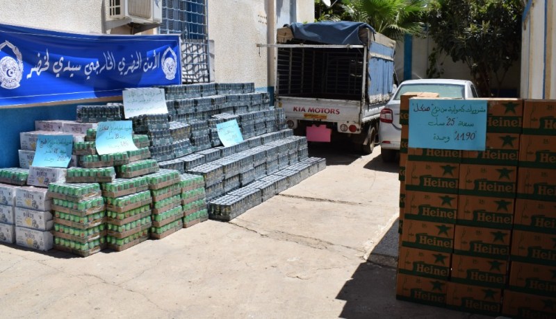 عين الدفلى: توقيف 4 أشخاص وحجز 4833 قارورة خمر بسيدي لخضر 