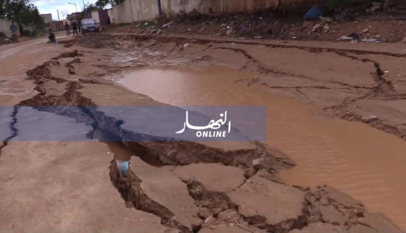 بالصور.. انجراف الطرقات بفعل سيول الأمطار والغش في الإنجاز بعين البية في وهران