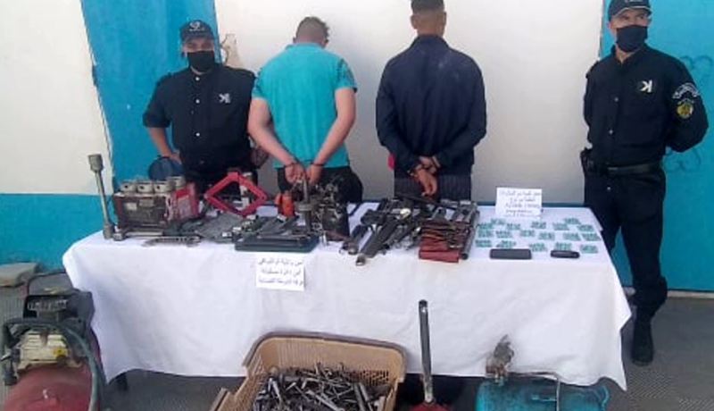 أم البواقي: توقيف شخصين في قضية السرقة من داخل ورشة ميكانيك وحجز أقراص مهلوسة