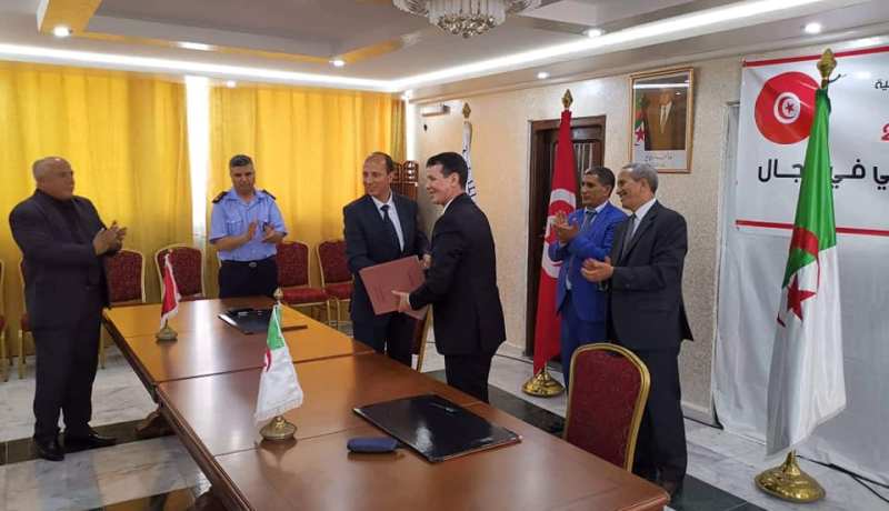 بالصور.. بوعلاف يوقع انفاقية تعاون مع نظيره التونسي