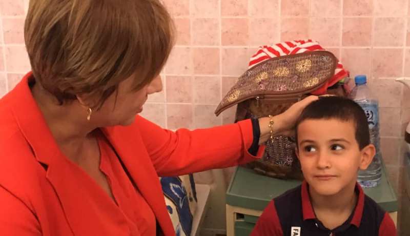 بالصور.. وزيرة التضامن تقاسم الأطفال مرضى السرطان فرحة العيد