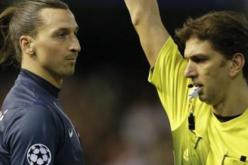 إبراهيموفيتش يبدي استياءه بعد طرده من طرف الحكم