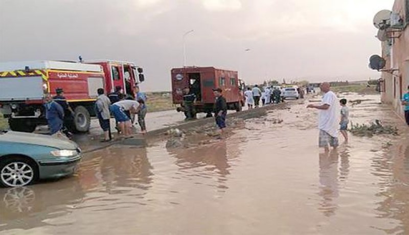 الحماية المدنية تتدخل نتيجة سيول الأمطار في تبسة