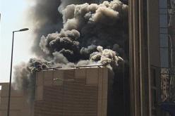 إندلاع حريق ضخم بمبنى تابع لبنك الكويت