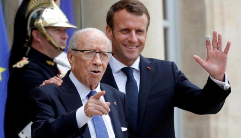 ماكرون: “قدر الراحل السبسي مرتبط بتونس.. تعلمت منه الكثير”