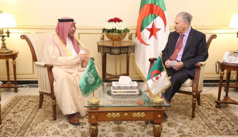قوجيل يستقبل سفير السعودية بعد انتهاء مهامه في الجزائر