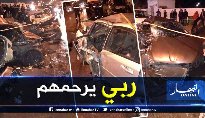 العاصمة: 3 قتلى و4 جرحى في حادث إصطدام بين سيارتين بالخروبة