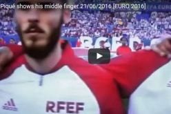 بالصورة والفيديو .. بيكي يهين النشيد الوطني الإسباني