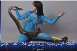 بالفيديو.. وفاة  فنانة إندونيسية على خشبة المسرح بسم الكوبرا