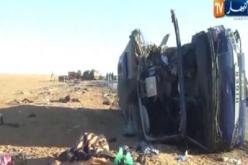 9 قتلى و13 جريح في حادث مرور قرب مدينة حاسي مسعود  في ورقلة