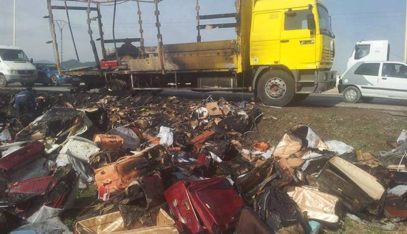 إحتراق شاحنة على الطريق الرابط بين عين ولمان وصالح باي منقول في سطيف