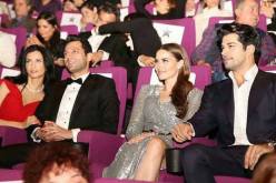 إيمان الباني تشارك زوجها مراد يلدريم حفل افتتاح فيلمه السينمائي