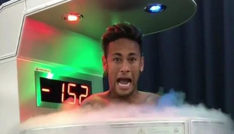 بالصور … نيمار يحارب الإرهاق بـ 157 درجة تحت الصفر