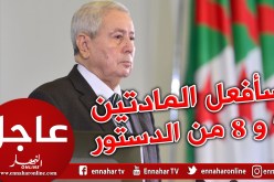 بن صالح : ألتزم بتفعيل المادتين 7و8 من الدستور وهو ما يتعين علينا الإلتزام به