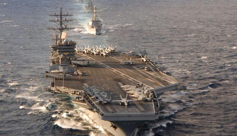 حاملة الطائرات الامريكية  ايزنهاور  تصل قبالة السواحل السورية