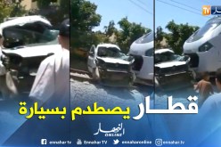 بالفيديو.. وفاة شخصين إثر اصطدام عنيف بين سيارة وقطار سريع بالبليدة