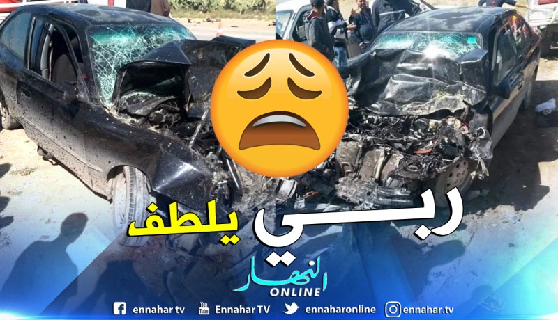 بالصور.. 5 جرحى في اصطدام بين شاحنة وسيارة بديرة في البويرة