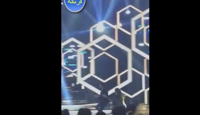 بالفيديو معجبة تطارد تامر حسني على المسرح في الكويت