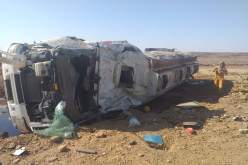 جريحان في إنقلاب شاحنة صهريج بطريق إليزي جانت (صور)